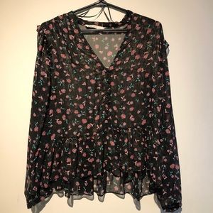 Zara sheer blouse
